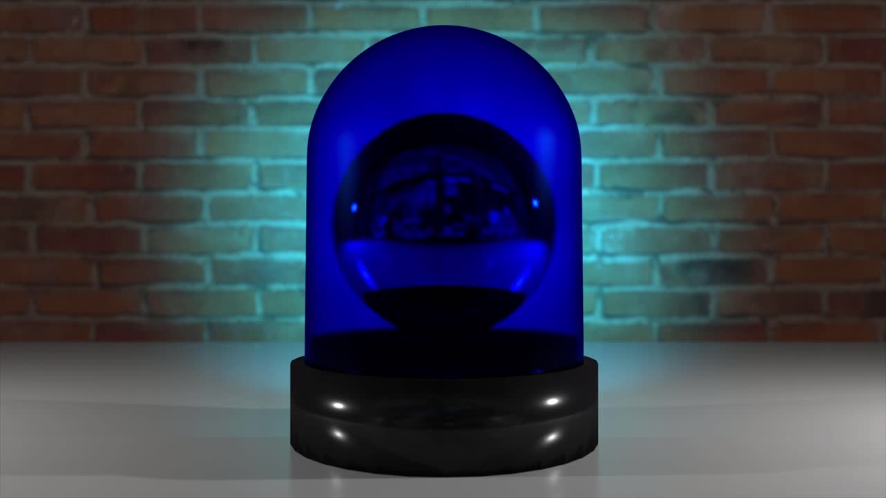 la luz de la policía parpadeando la aplicación de la ley peligro sirena policías crimen coche crucero 4k