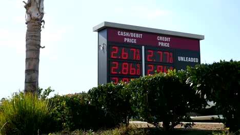 prices at the gas station in california in 4k