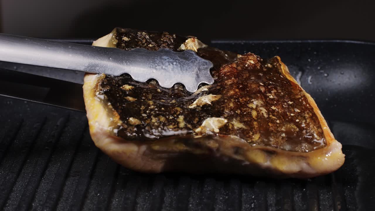 Frying Salmon in a Pan