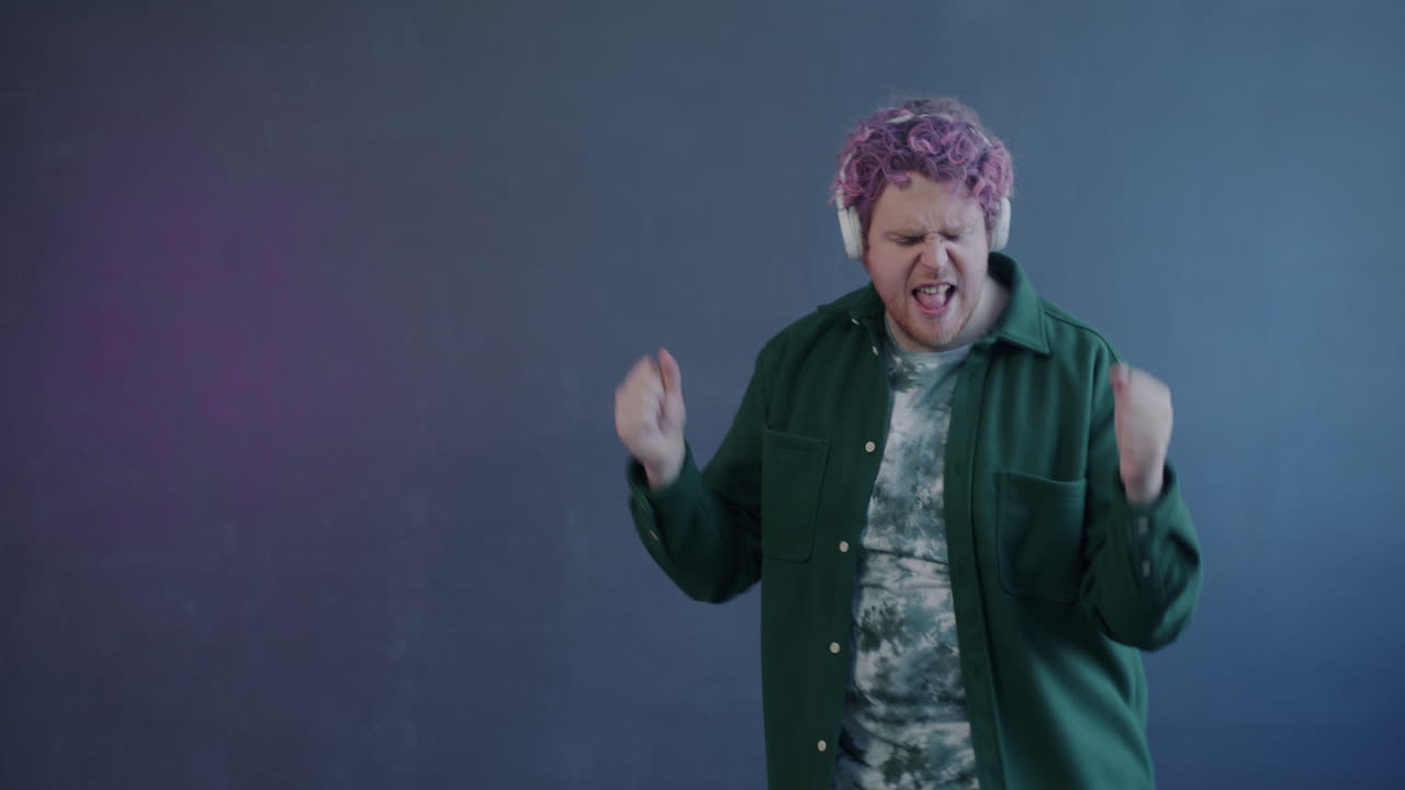 Man Dancing to Music