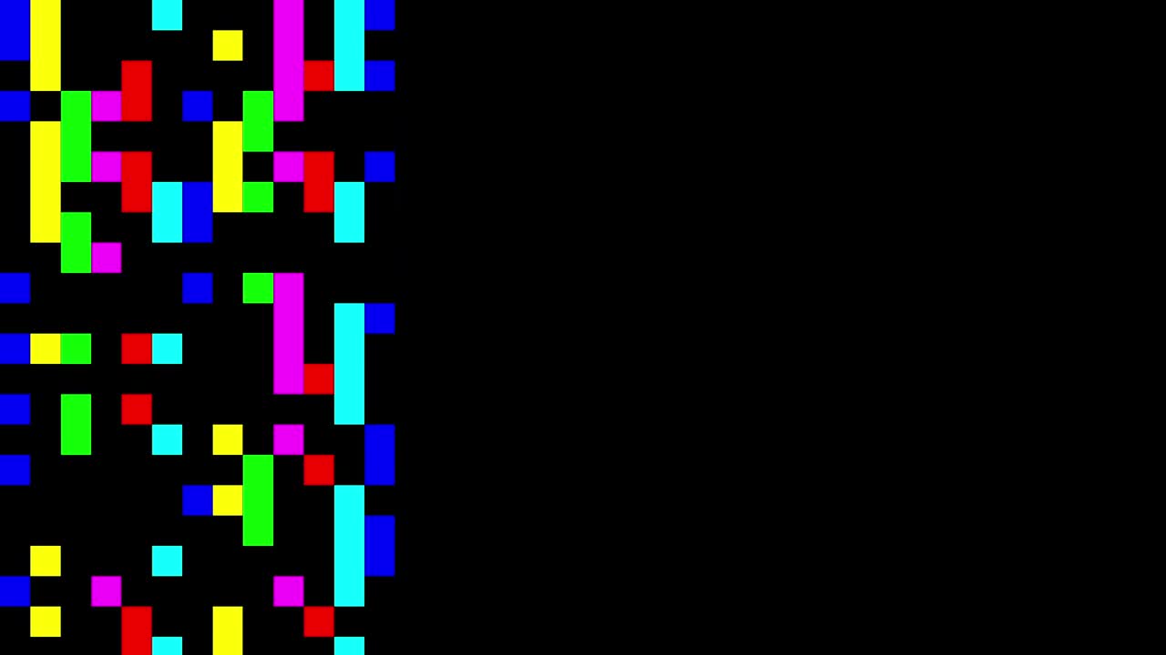 Multi colored digital squares signal
