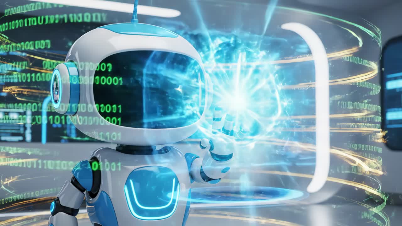 Robot with futuristic technology