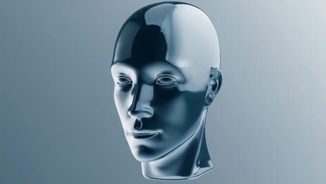 abstract futuristic human head sculpture