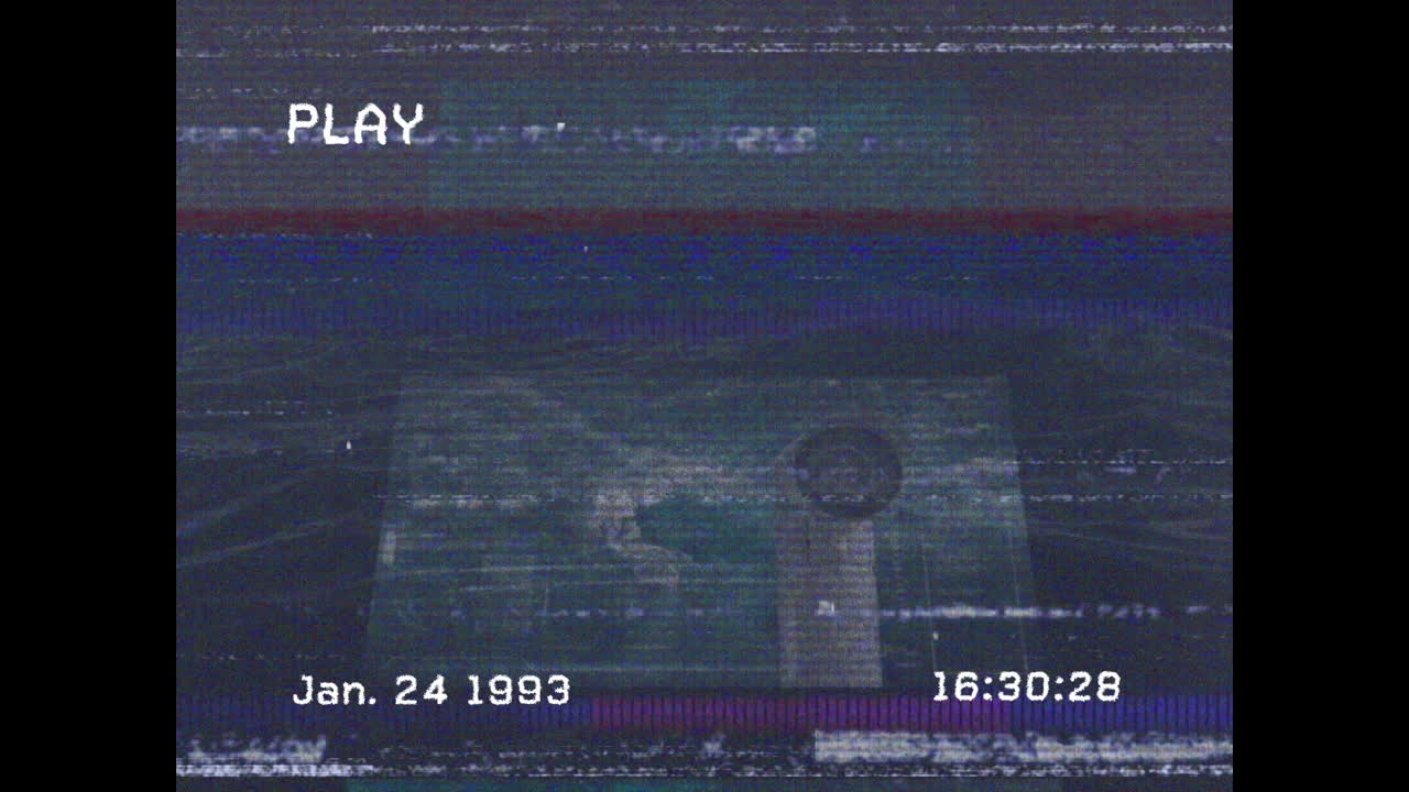 Animation of interference over digital screens and sea