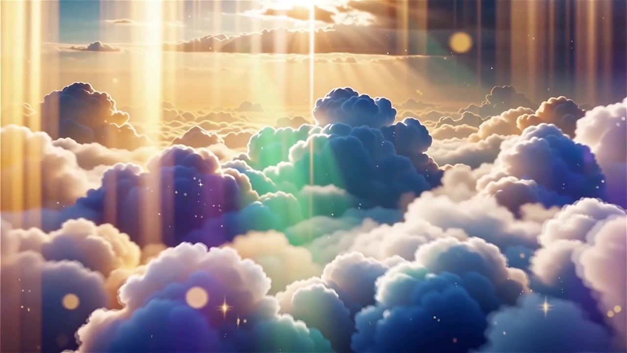 Christian Heavenly Light Worship Background