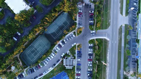 bird's eye view of tennis courts at resorts in islamorada florida keys