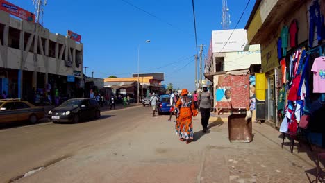 busy street scene in an african city