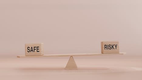 equilibrio seguro y arriesgado en el columpio