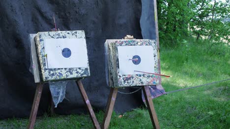 archery targets in outdoor setting