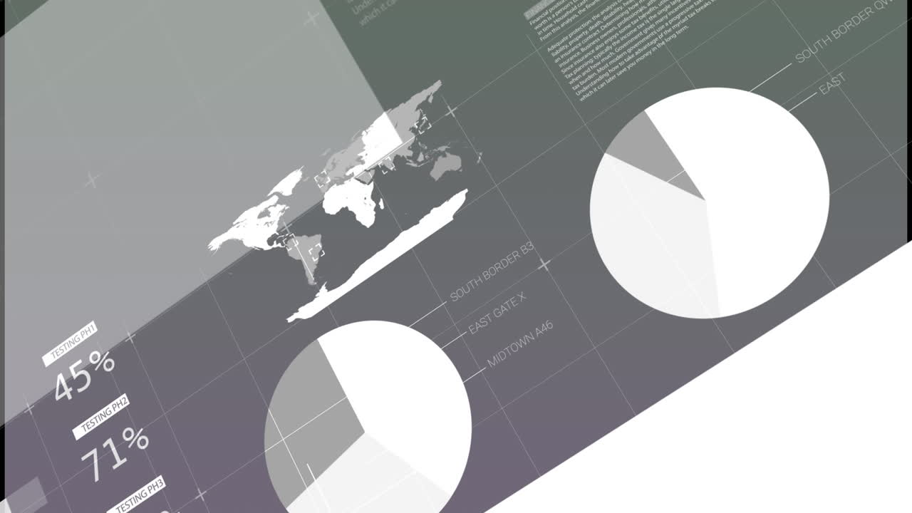 어두운 배경에서 데이터 처리의 애니메이션