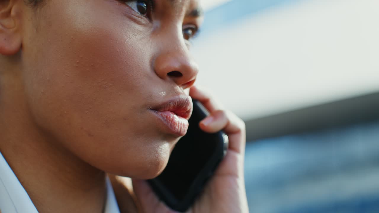Woman on Phone Outdoors