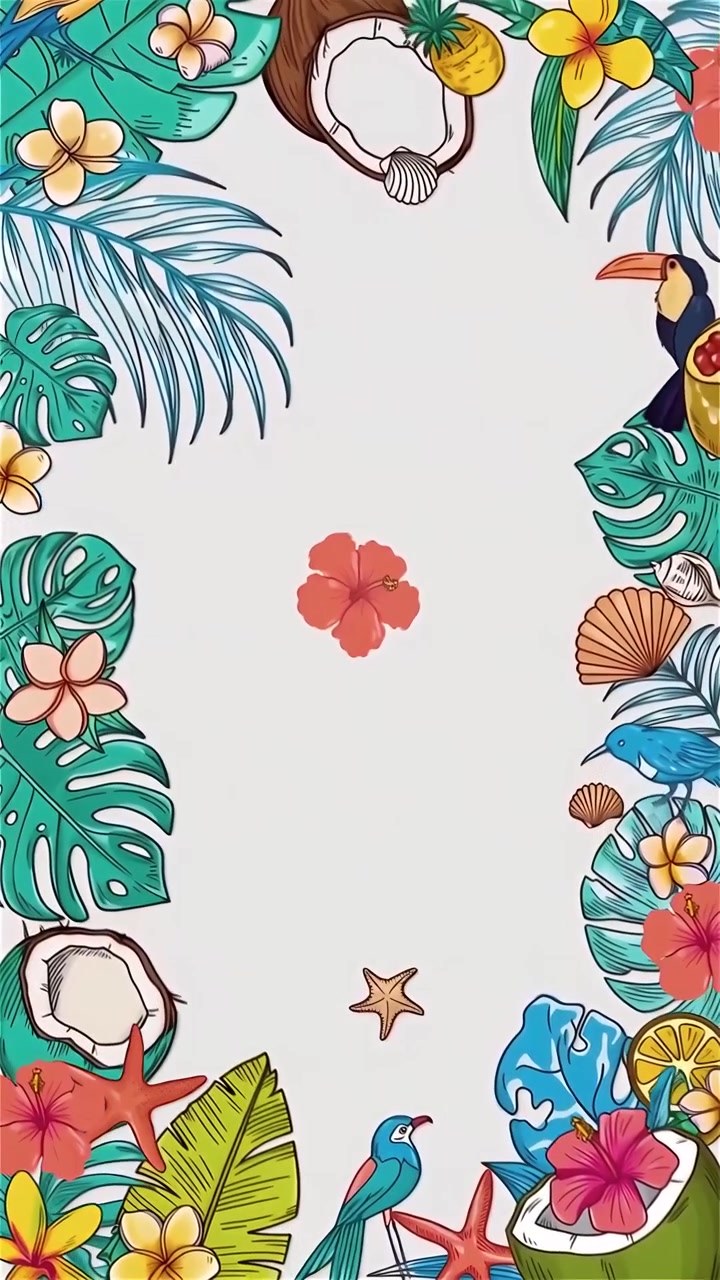 Tropical Summer Background Animation 4K