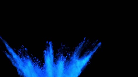 Blue-color-thrown-in-black-background