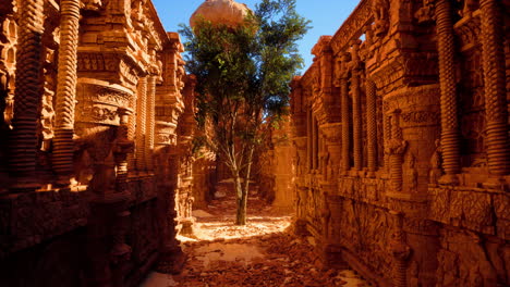 ruins of an ancient temple in a desert