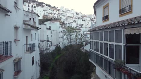streets of old town with white houses