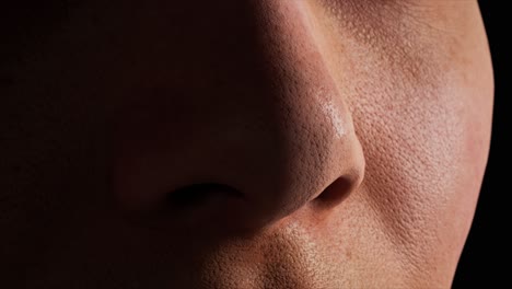 close-up of a human nose