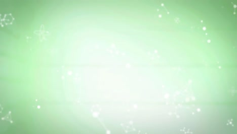 animación de redes de comunicación flotando sobre un fondo verde pálido