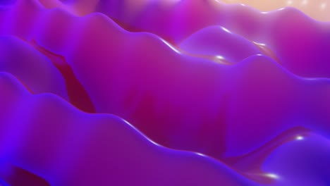 estilo abstracto de fondo en bucle, cambiando la superficie de material translúcido suave como jalea. creativo suave brillante 3d bg con brillo interno para eventos festivos 4k. gradiente rojo naranja amarillo.