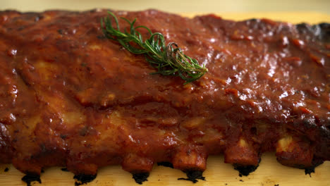 grilled and barbecue ribs pork with bbq sauce-13