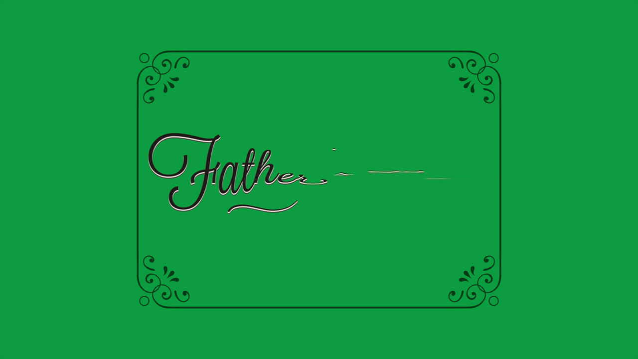 푸른 색상의 레트로 프레임으로 아버지의 날