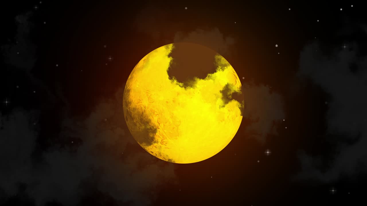 animación de fondo de la luna de dibujos animados. bucle de 15 segundos