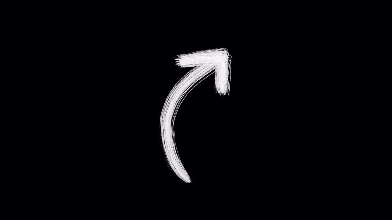 Hand Drawn Up Arrow