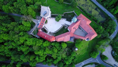 Top-down-rocks-castle-in-Poland