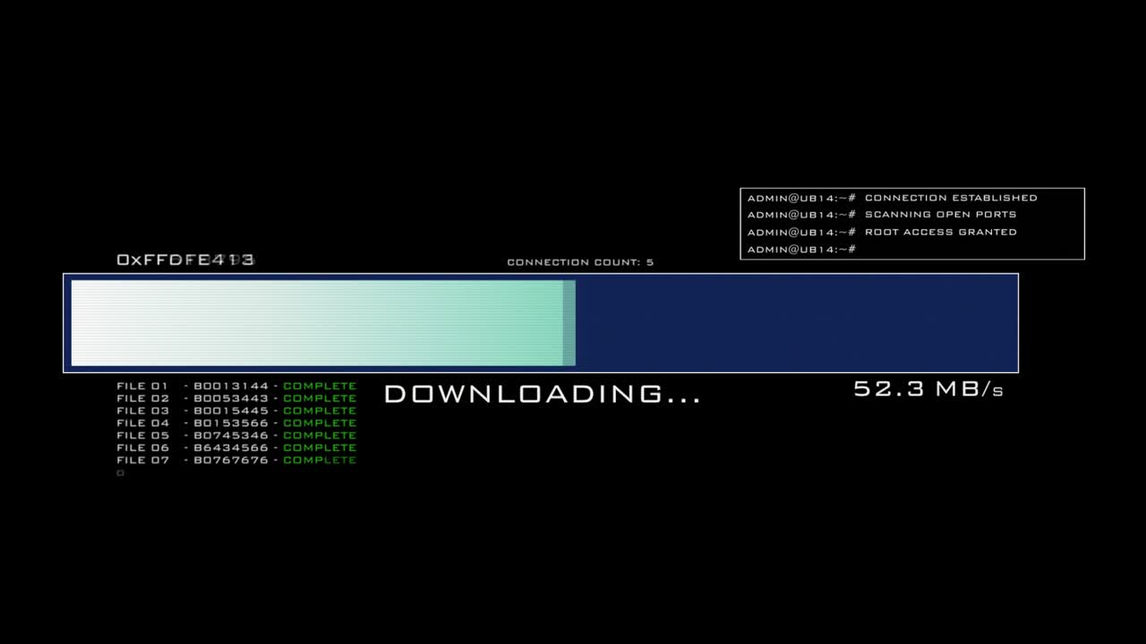 Download Bar - Percentage - on black
