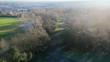 Cinematic-aerial-footage-of-a-public-park-taken-from-above