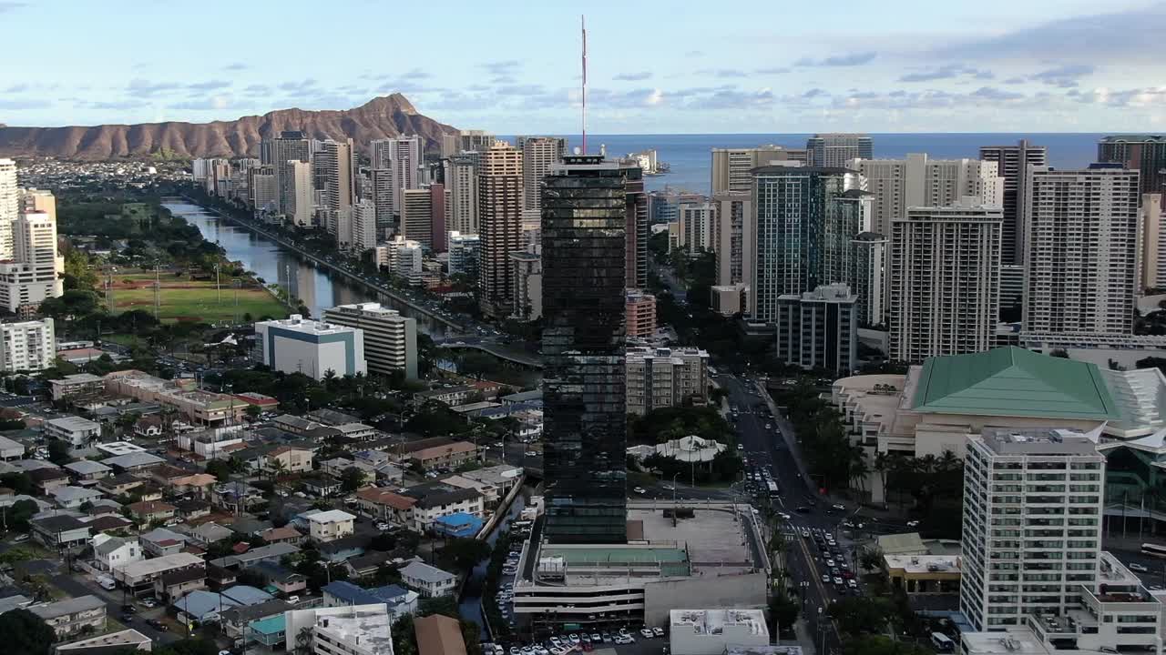 Aerial View of Honolulu, Hawaii Cityscape