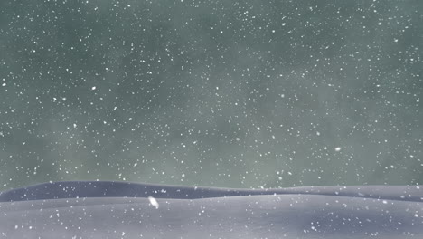 nieve cayendo en el campo