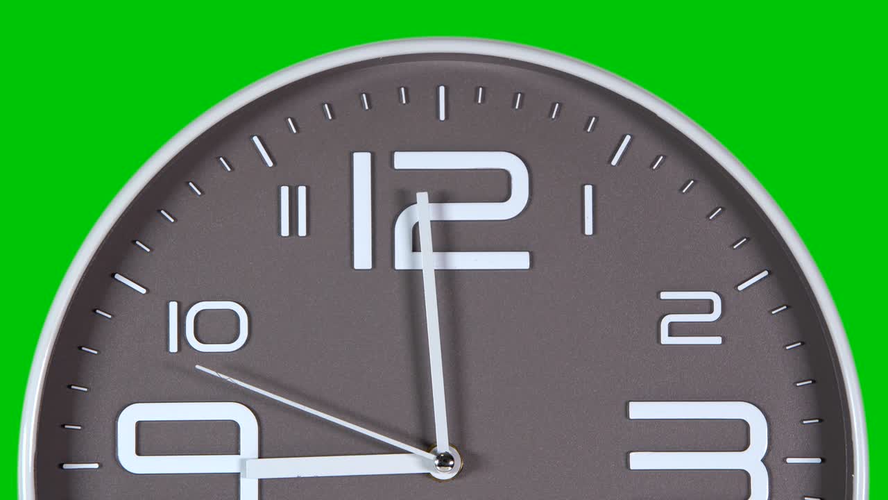Wall clock on a green background