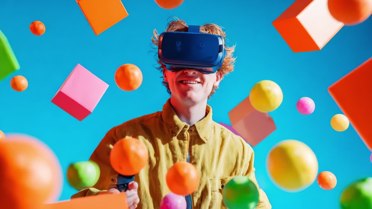 Engaging in Virtual Reality Play: A Joyful Experience with Colorful Shapes and Dynamic Interaction in an Immersive Gaming Environment