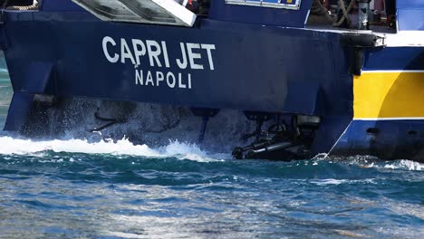 ferry navigating through sorrento's coastal waters