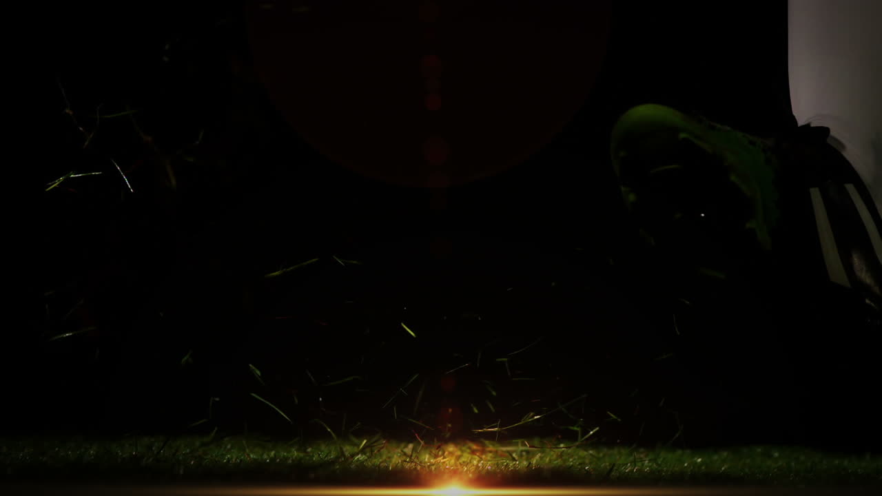 Player kicking canada rugby ball