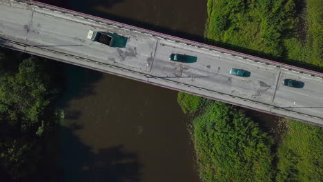 bridge over river with cars