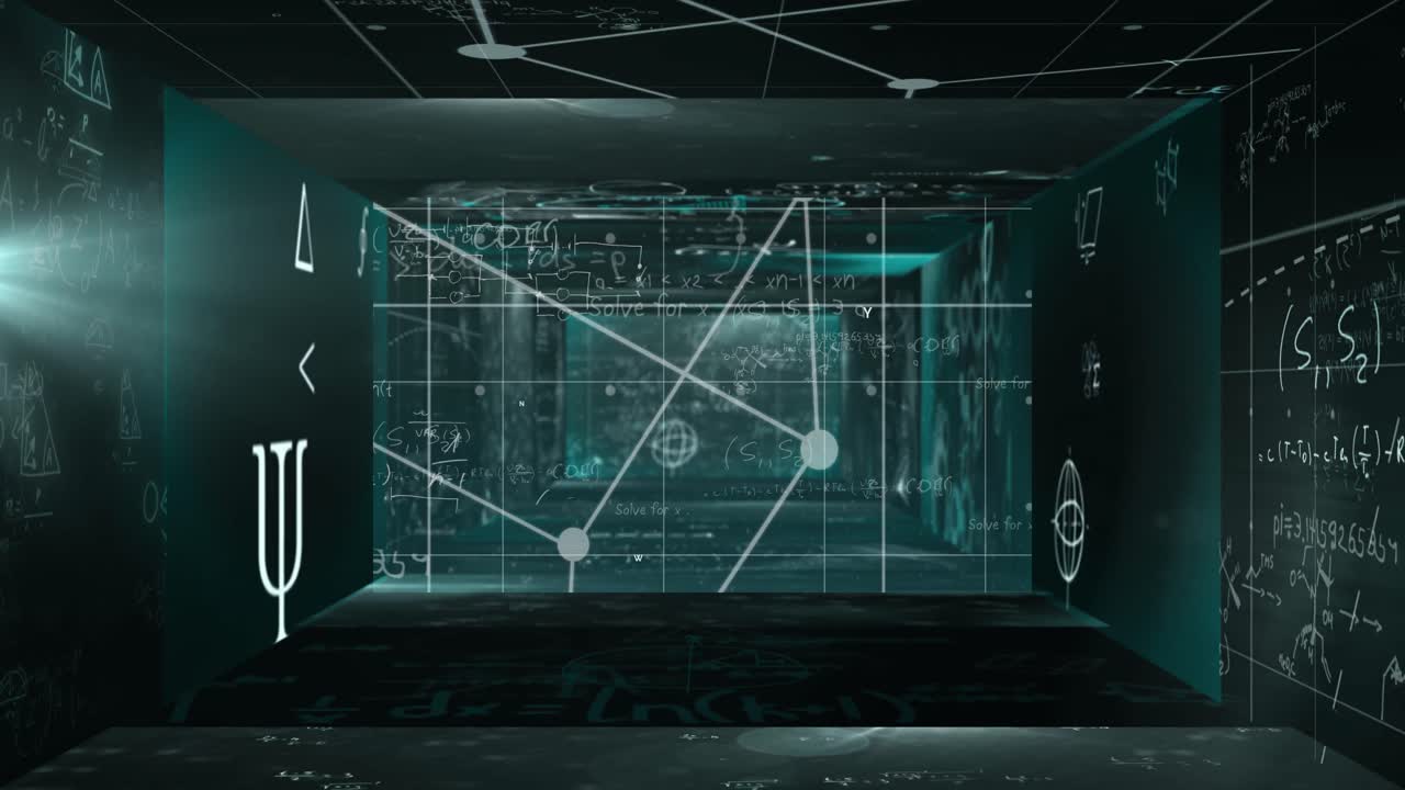 Animation of statistics processing and scientific data on screens