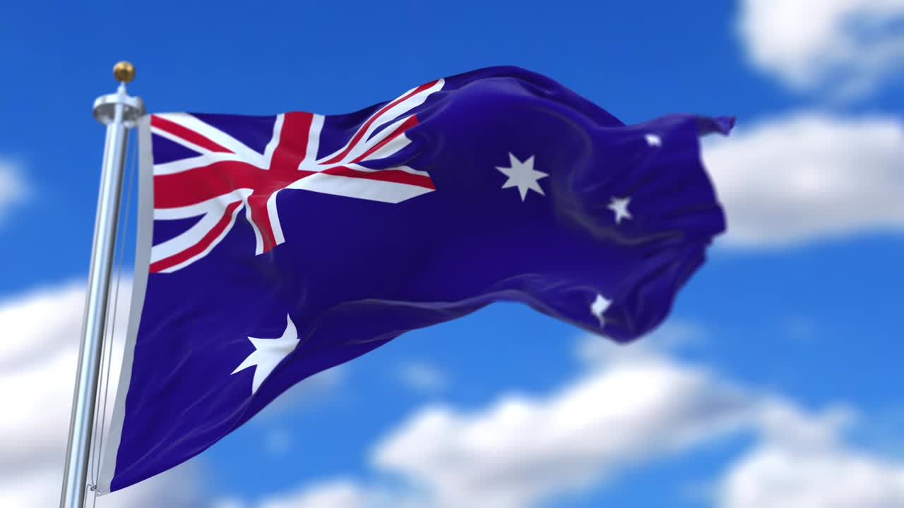 el bucle sin costuras de la bandera australiana.