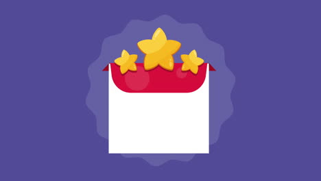 envelope with stars special offer animation