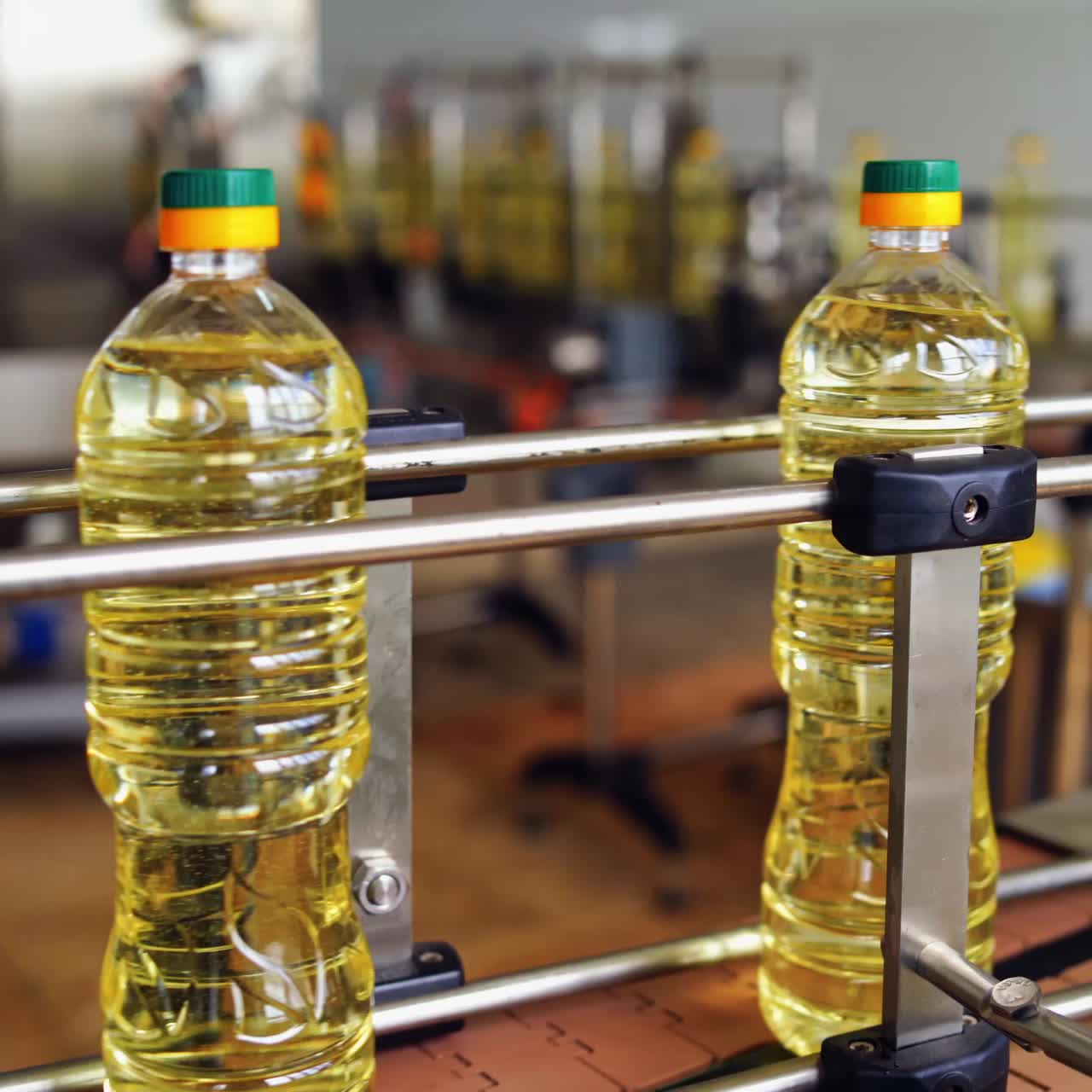 Interior of modern natural oil factory