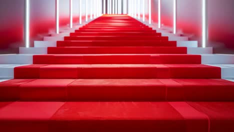 red carpet stairway entrance