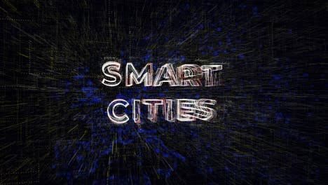 smart cities motion graphics animation, copy space background