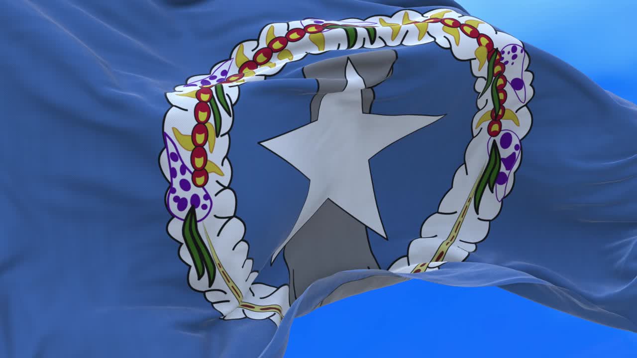 bucle sin costuras de la bandera de las islas marianas del norte.