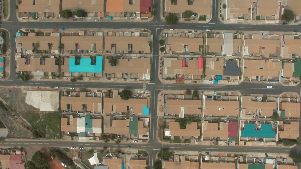 도로망이 있는 커뮤니티의 조감도