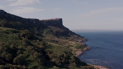 dramatic scottish coastline with cliffs and ocean