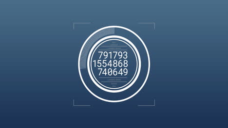 animation of scope with data processing over blue background