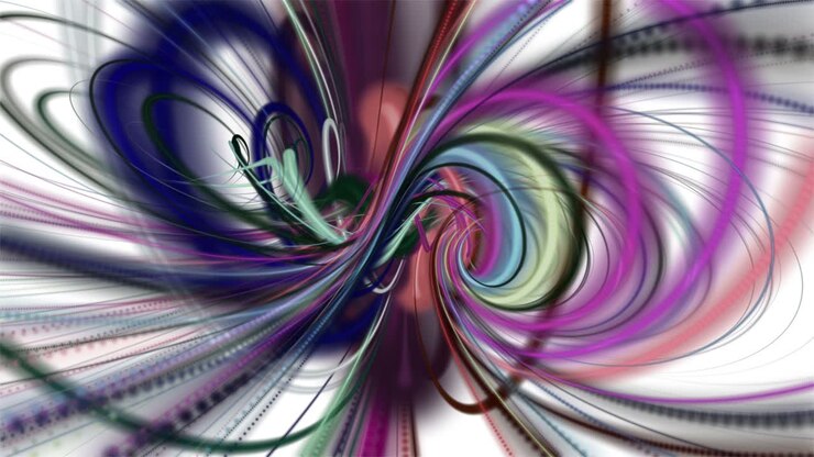 Animazione fantastica con oggetto a onda a strisce al rallentatore, 4096x2304, loop 4K