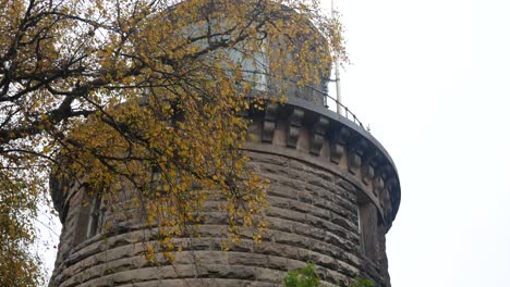 english hilltop bidston hill lighthouse historic british beacon landmark tower though autumn leaves