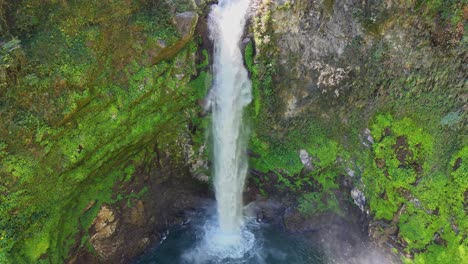 circular drone footage of the tappiyah falls near batad in north philippines