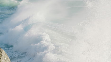 background, beach and big waves at sea